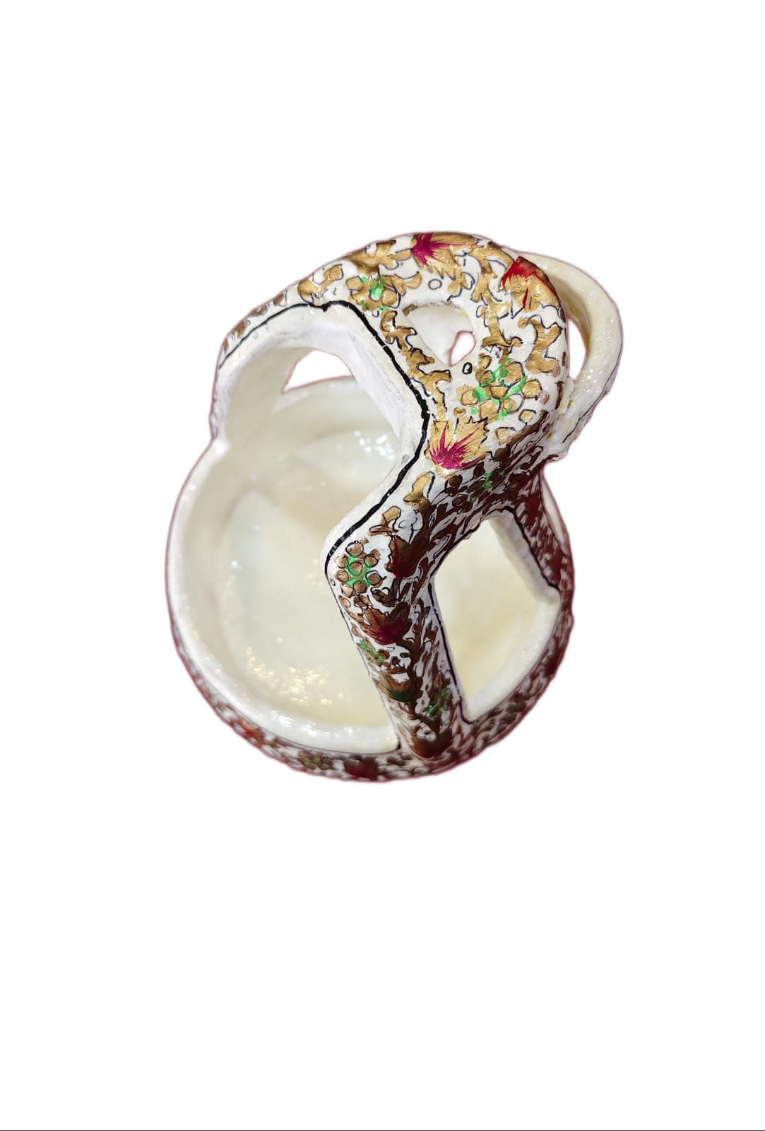 Handcrafted Kashmiri Paper Mache Kangri – Traditional Decorative Fire Pot Showpiece - Image 2