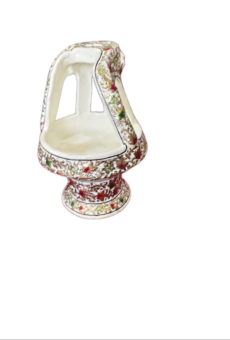 Handcrafted Kashmiri Paper Mache Kangri – Traditional Decorative Fire Pot Showpiece - Image 3