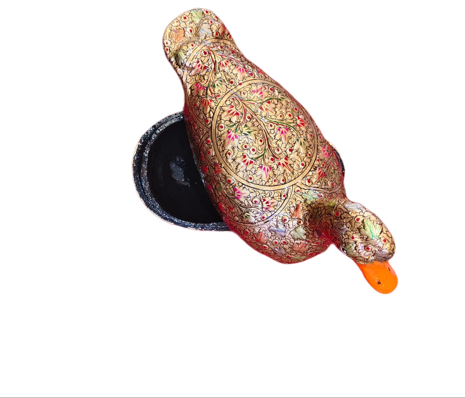 Handcrafted Kashmiri Paper Mache Duck-Shaped Decorative Box – Elegant Home Décor & Gift Item - Image 3