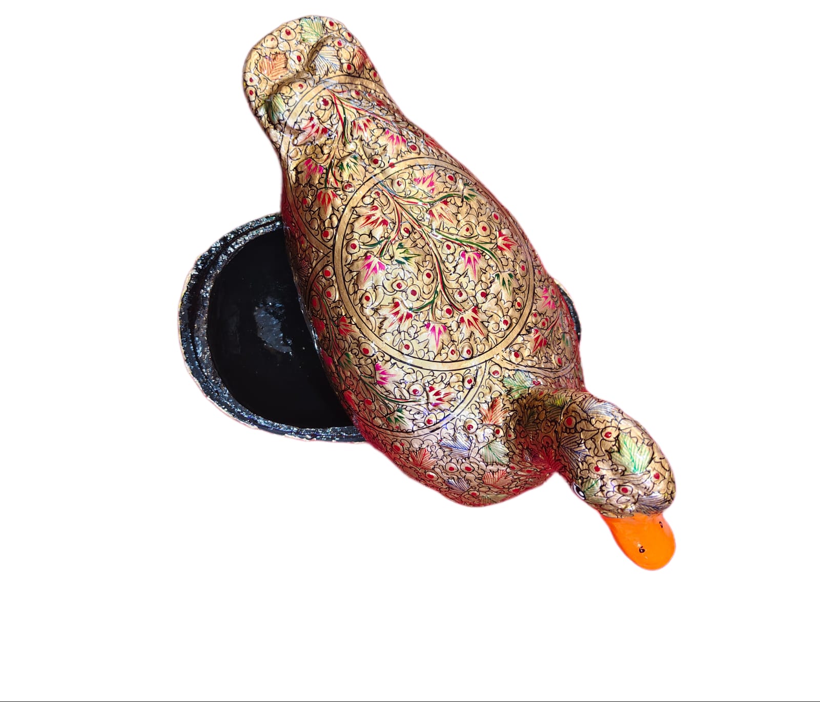 Handcrafted Kashmiri Paper Mache Duck-Shaped Decorative Box – Elegant Home Décor & Gift Item - Image 4