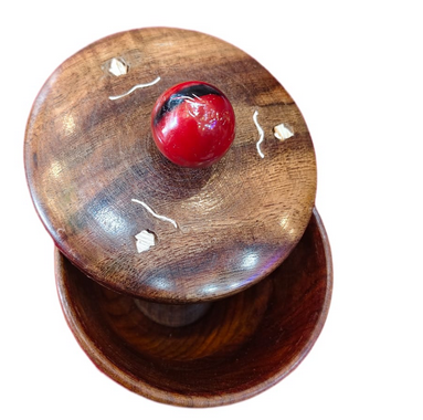 Handcrafted Wooden Dry Fruit Box & Masala Container – Large Multi-Use Kitchen Storage Jar - Image 3