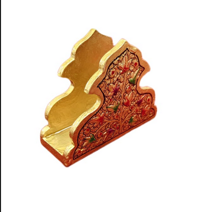 Handcrafted Kashmiri Paper Mache Tissue Holder – Decorative Table & Home Organizer - Image 2