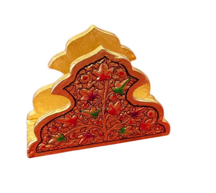 Handcrafted Kashmiri Paper Mache Tissue Holder – Decorative Table & Home Organizer